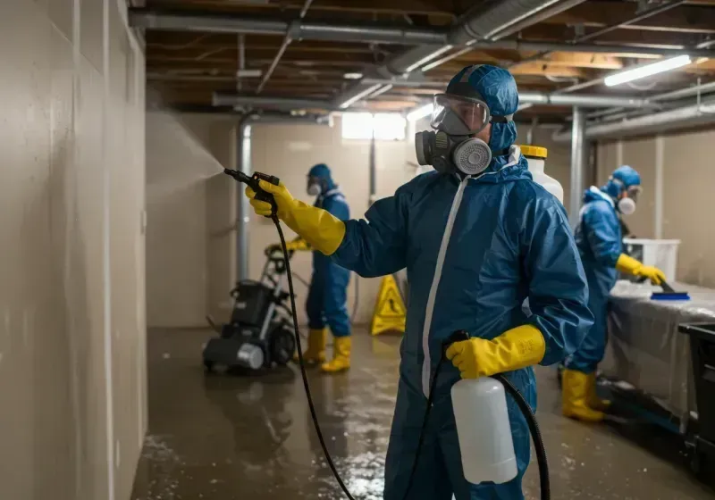 Basement Sanitization and Antimicrobial Treatment process in Tulare, CA